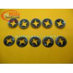 PIASTRINA GRAFFETTA ACCIAIO TONDA FORO 3 MM