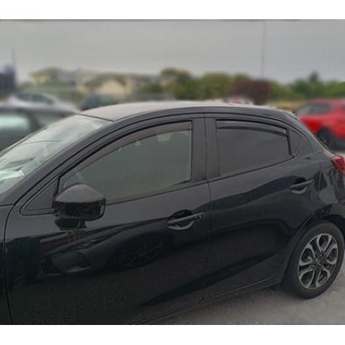 KIT 4 DEFLETTORI ARIA ANTITURBO ANT+POST MAZDA 2 DJ/C 5 PORTE 2015>