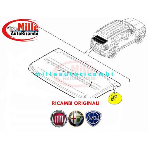 2 SUPPORTO MENSOLA CAPPELLIERA JEEP RENEGADE DAL 2014 COPPIA DX+SX "ORIGINALE" CLIP