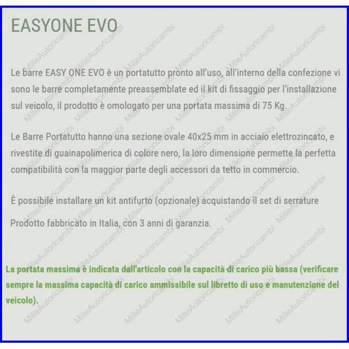 BARRE PORTATUTTO EVO ACCIAIO PER LANCIA Y 2003>2011 - FORD FIESTA V 3 PORTE 2002>2008 PORTAPACCHI GV