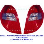 COPPIA FANALE FANALINO POSTERIORE S/P DX+SX FUME-ROSSO MERCEDES CLASSE A W169 01/08>