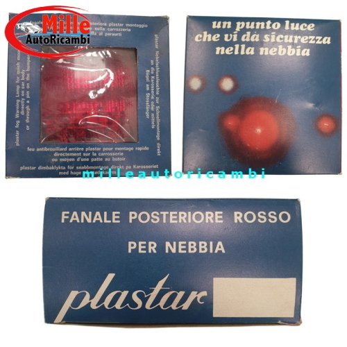 FANALE FANALINO POSTERIORE ROSSO RETRONEBBIA CORPO CROMATO UNIVERSALE CON STAFFA DI FISSAGGIO