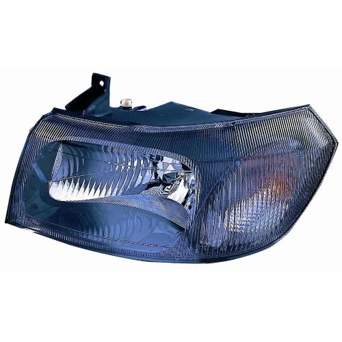 FARO FANALE PROIETTORE DX H4 PRED REG EL PER FORD TRANSIT 2000>2003 PARABOLA NERA