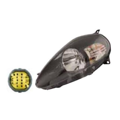 FARO FANALE PROIETTORE SX H4 C/MOTOR EL PER FIAT GRANDE PUNTO 2005> PARABOLA NERA