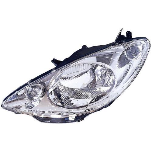 FARO FANALE PROIETTORE DX H4 C/MOTOR ELETT PER PEUGEOT 1007 2005> PARABOLA CROMATA