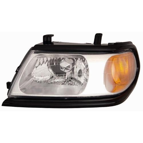 FARO FANALE PROIETTORE DX H4 PRED REG EL PER MITSUBISHI PAJERO SPORT 2004>2009 CORNICE NERA