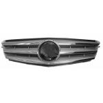 GRIGLIA MASCHERINA CROMATA-GRIGIA LUCIDA LOGO GRANDE MERCEDES CLASSE C W204 06/07>AVANT