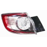 FANALE FANALINO POSTERIORE DESTRO ESTERNO BIANCO ROSSO A LED SENZA PORTALAMPADA PER MAZDA 3 DAL 2009 5 PORTE