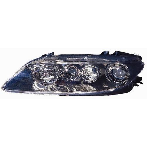 FARO FANALE PROIETTORE SX 2H1-H3 PRED REG ELETT PER MAZDA 6 2005>2008 PARABOLA NERA