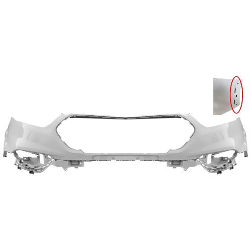 PARAURTI ANTERIORE C/FORI GIROPARAFANGO PER FORD TRANSIT CUSTOM 2018 VERNICIABILE