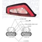 FANALE FANALINO POSTERIORE SX CORNICE NERA FIAT PUNTO EVO 07/09> C/NUOVO CONNETT MAGNETI MARELLI