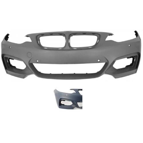 PARAURTI ANTERIORE CON FORI PDC+P.ASSIST PER BMW SERIE 2 F22-F23 M-TECH 2013>VERNICIABILE