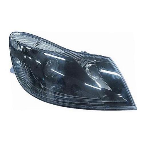 FARO FANALE PROIETTORE SX H7-H1 C/MOTOR ELETT PER SKODA OCTAVIA 2008> PARABOLA NERA
