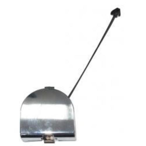 TAPPO PARAURTI COPRIGANCIO TRAINO POSTERIORE PER FIAT 500'07->  CROMATO