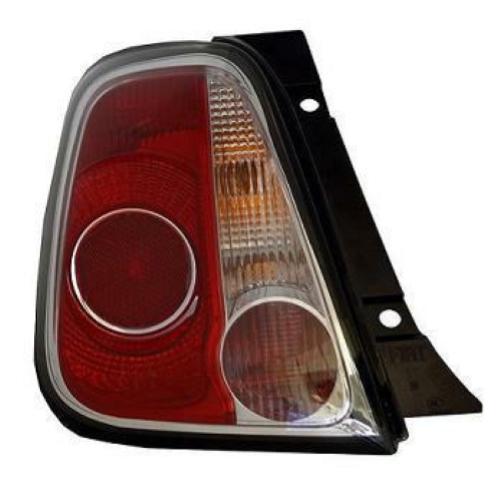 FANALE FANALINO POSTERIORE SINISTRO BIANCO ROSSO FIAT 500 2010 BORDO NERO