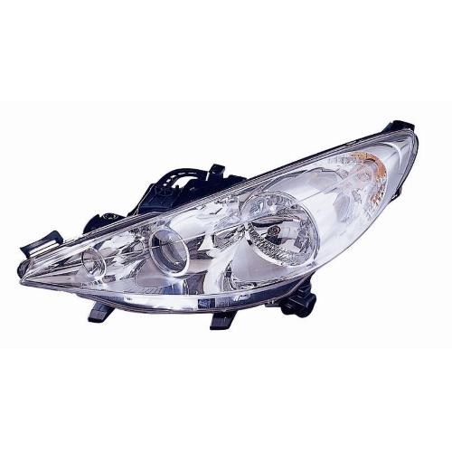 FARO FANALE PROIETTORE SX 2H7-H1 C/FBL PRED REG ELETT PER PEUGEOT 207 2006>