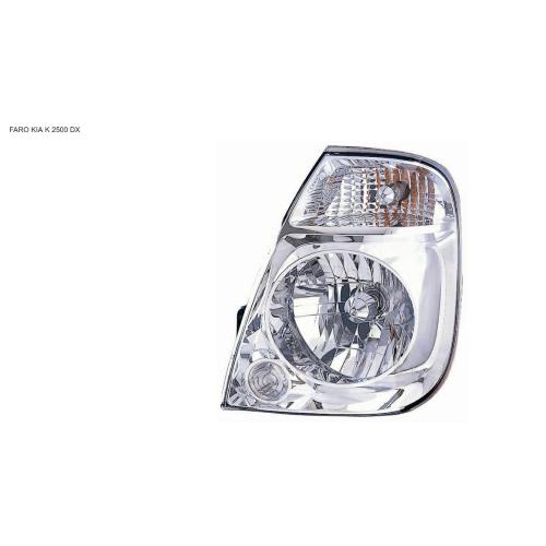 FARO FANALE PROIETTORE DX PER KIA K 2500 2005> H4 PRED. REG EL.