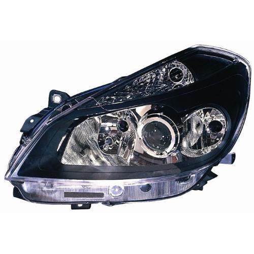 FARO FANALE PROIETTORE SX 2H7-H1 C/LENTE PRED REG EL PER RENAULT CLIO 2005> SPORT PARABOLA NERA
