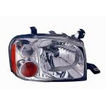 FARO FANALE PROIETTORE DX H4 REG PER MAN PER NISSAN NAVARA - KING CAB 2002>2004 PARABOLA CROMATA