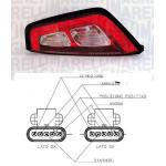 FANALE FANALINO POSTERIORE DX CORNICE ROSSA FIAT PUNTO EVO 07/09> C/NUOVO CONNETT MAGNETI MARELLI