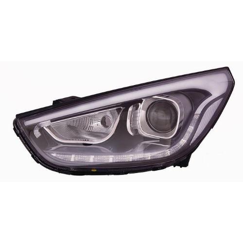 FARO FANALE PROIETTORE SX HIR2 A LED PRED REG ELETT HYUNDAI IX35 2013> PARABOLA NERA