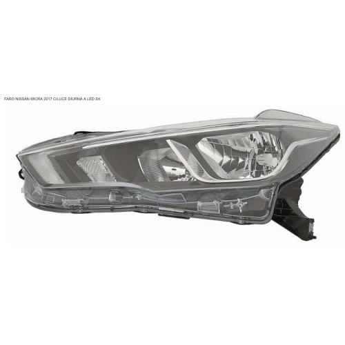FARO FANALE PROIETTORE SX H11-H9 LED C/LUCE DIURNA C/MOT EL PER NISSAN MICRA 2017>