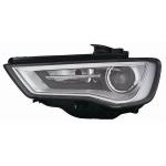 FARO FANALE PROIETTORE SX BIXENON D3S C/MOTOR ELETT PER AUDI A3 3/5P 2012> PARABOLA NERA