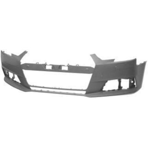 PARAURTI ANTERIORE CON FORI LAVAFARI PER AUDI A4 DAL 2015> VERNICIABILE