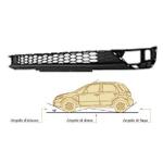 SPOILER PARAURTI ANTERIORE PER VOLKSWAGEN TIGUAN  01/16> ANGOLO D'ATTACCO 16°