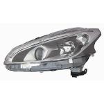 FARO FANALE PROIETTORE SX 2H7 PRED REG ELET PEUGEOT 208 2015> C/LUCE DIURNA A LED PARABOLA NERA