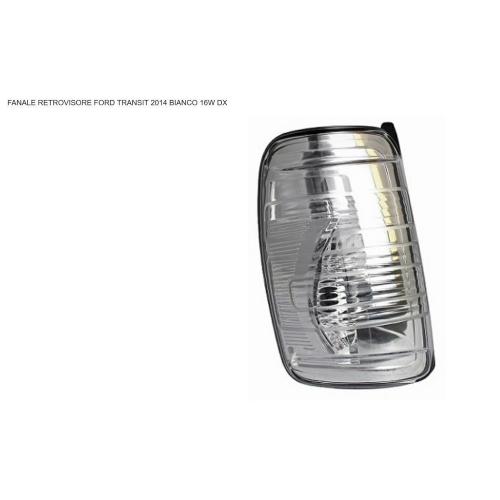 FANALE FANALINO SU RETROVISORE DESTRO PER FORD TRANSIT DAL 2013 BIANCO 16W