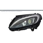 FARO FANALE PROIETTORE SX FULL LED C/MOT PER MERCEDES CLASSE C W205 2013> PARABOLA NERA