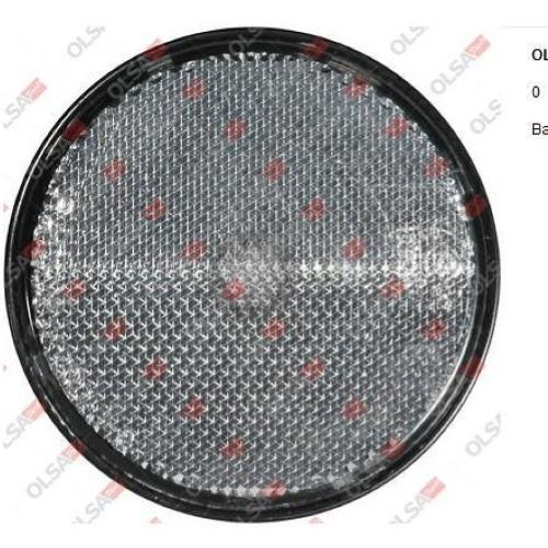 CATADIOTTRO CATARIFRANGENTE UNIVERSALE 80 MM C\PERNO DI FISSAGGIO BIANCO