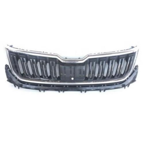 GRIGLIA MASCHERINA NERA C/CORNICE CROMATA+TELECAMERA PER SKODA KODIAQ DAL 2017>