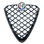 GRIGLIA MASCHERINA C/CORNICE NERA LUCIDA PER ALFA GIULIA 2016> QUADRIFOGLIO