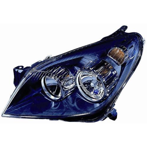 FARO FANALE PROIETTORE DX H7-H1 PRED REG ELETT PER OPEL ASTRA H 2004>2009 PARABOLA NERA