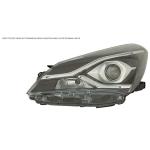FARO FANALE PROIETTORE DX PRED REG ELE C/LEN DIURNA LED PER TOYOTA YARIS 2017> PARABOLA NERA