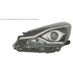FARO FANALE PROIETTORE SX PRED REG ELE C/LEN DIURNA LED PER TOYOTA YARIS 2017> PARABOLA NERA