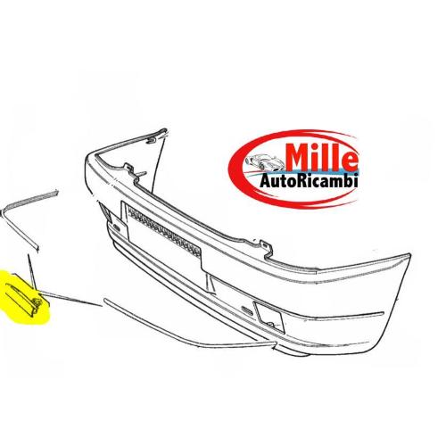 MOLLA FIAT TIPO'93 16V/UNO'89 TURBO FISSAGGIO MODANATURE PROFILO PARAURTI (ROSSO)