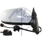SPECCHIO RETROVISORE ELETTRICO AUDI A3 10>12 DESTRO VERNICIABILE C/FANA ASFERICO CROMATO TERMICO 8PIN 5PORTE