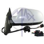 SPECCHIO RETROVISORE ELETTRICO AUDI A3 10>12 SINISTRO VERNICIABILE C/FANA RIPIEG ELET ASFERICO CROMATO TERMICO 10PIN 5PORTE