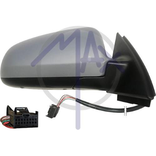 SPECCHIO RETROVISORE ELETTRICO AUDI A4 01>08 DESTRO VERNICIABILE RIPIEG ELETTR ASFERICO CROMATO TERMICO