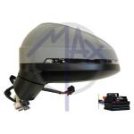 SPECCHIO RETROVISORE ELETTRICO AUDI A4 15 SINISTRO VERNICIABILE C/FANALINO 6 PIN