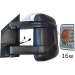 SPECCHIO RETROVISORE ELETTRICO CITROEN JUMPER 06 - FIAT DUCATO 06 - PEUGEOT BOXER 06 SX NERO FREC AMBR SENSOR TEMP TERM(DOPP VETRO BRACC LUNGO)16W