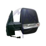 SPECCHIO RETROVISORE ELETTRICO FIAT DOBLO' CARGO 10 - OPEL COMBO 12>18 SX NERO FAN TERM(DOPPIO VETRO) 6PIN