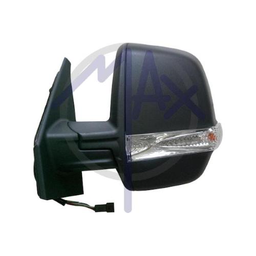 SPECCHIO RETROVISORE ELETTRICO FIAT DOBLO' CARGO 10 - OPEL COMBO 12>18 SX NERO FAN TERM(DOPPIO VETRO) 6PIN