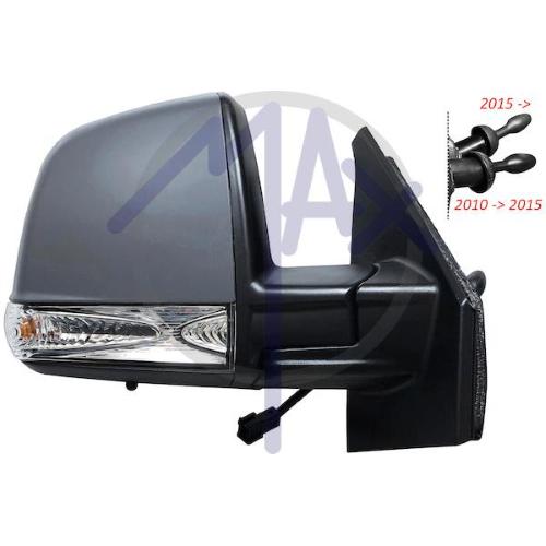 SPECCHIO RETROVISORE MECCANICO FIAT DOBLO' COMBI/PANORAMA 15 - OPEL COMBO 15>18 DX VERNICIABILE FANA SENSOR TEMP(VETRO SINGOLO)