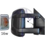 SPECCHIO RETROVISORE MANUALE CITROEN JUMPER 06 - FIAT DUCATO 06 - PEUGEOT BOXER 06 DX NERO FREC AMBR (DOPP VETRO BRACC LUNGO)16W