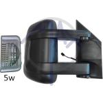 SPECCHIO RETROVISORE ELETTRICO CITROEN JUMPER 06 - FIAT DUCATO 06 - PEUGEOT BOXER 06 DX NERO FREC BIANC TERM (DOPP VETRO BRACC LUNGO)5W