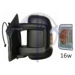 SPECCHIO RETROVISORE MANUALE CITROEN JUMPER 06 - FIAT DUCATO 06 - PEUGEOT BOXER 06 SX NERO FREC AMBR (DOPP VETRO BRAC CORTO)16W